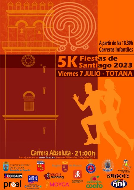 El 7 de julio, nueva cita con la Carrera Popular “Fiestas de Santiago” en Totana