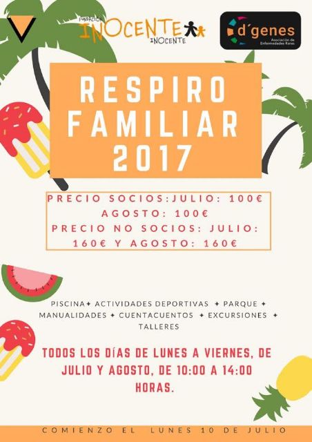 D´Genes oferta su programa de Respiro Familiar los meses de julio y agosto