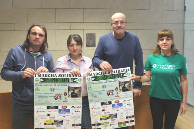 Totana celebra la I Marcha Solidaria 'Unidos por la ELA' el próximo 3 de noviembre, que incluye una jornada benéfica festiva y de convivencia en el auditorio del parque municipal 'Marcos Ortiz'