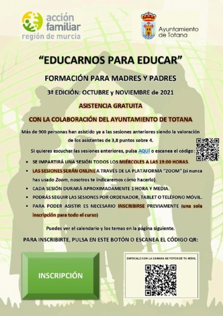 Totana se sitúa entre los municipios que mayor aceptación tiene la nueva edición de la Escuela de Padres on line, que coordina el Servicio de Prevención de Drogodependencias