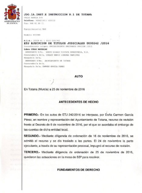 '¿Lecciones del PP Totana? Las justas...'