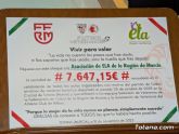 Totana se vuelca con la ELA y entrega un cheque de 7.647,15 euros tras un histórico partido benéfico - Foto 1