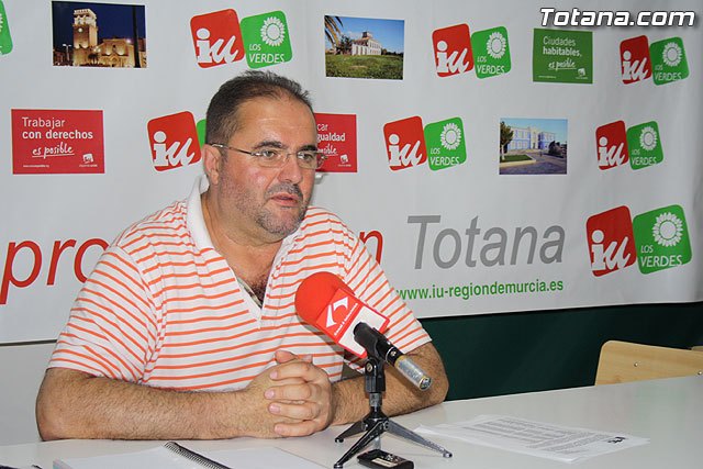 El concejal de IU + Los Verdes y Coordinador en Totana, Juan José Cánovas / Totana.com