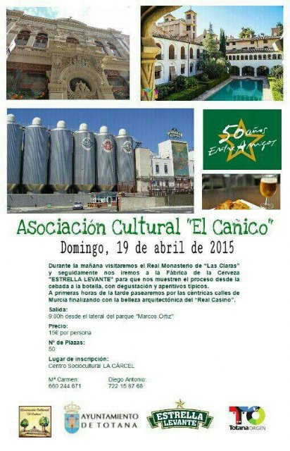 La Asociación cultural “El Cañico” organiza un viaje a Murcia