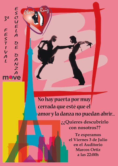 El 3º Festival de baile de la Escuela de Danza Move-Chari Ruiz tendrá lugar este viernes 3 de julio