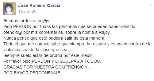 María José Romero pide perdón por sus comentarios en Facebook