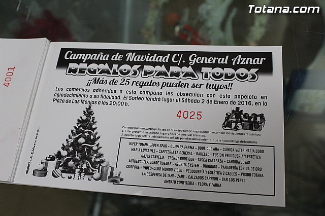 Mañana sábado 2 de enero se realizarán diversos actos con motivo de la campaña de Navidad llevada a cabo por comercios de la Calle General Aznar