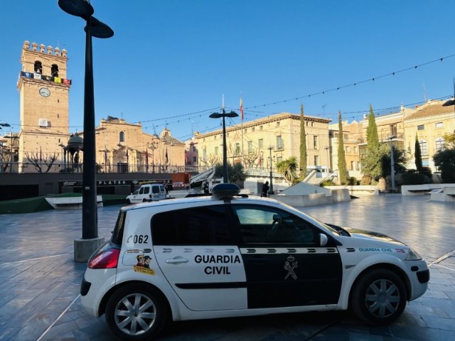 La Unidad de Seguridad Ciudadana de la Guardia Civil realizará controles aleatorios en distintas zonas del casco urbano y las pedanías