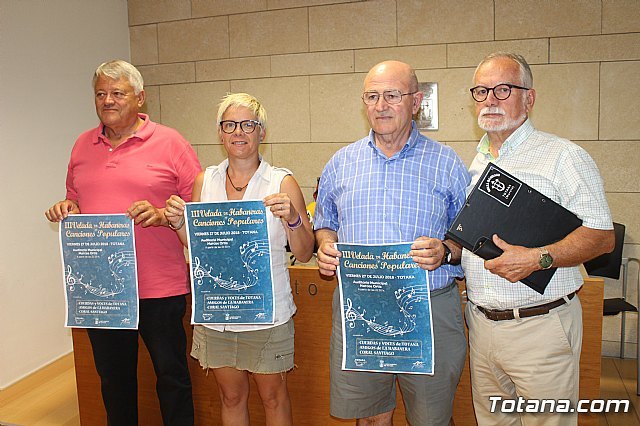 La III Velada de Habaneras y Canciones Populares tendrá lugar el viernes 27 de julio en el auditorio municipal 'Marcos Ortiz'