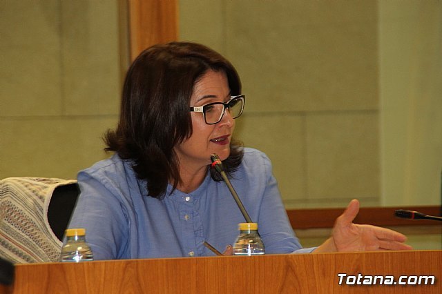 La portavoz del PP Isabel María Sánchez en el Pleno / Totana.com