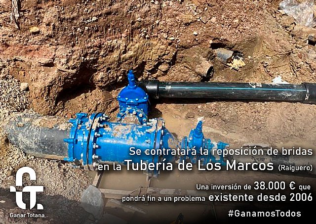 Comienzan las obras de reposición en la tubería de los Marcos, en el Raiguero Bajo