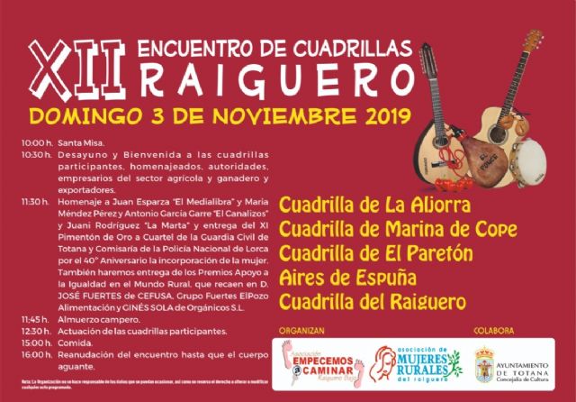 El XII Encuentro de Cuadrillas del Raiguero se celebra este domingo
